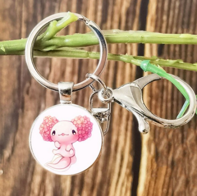 Брелок Аксолотль кудрявые цветы AX4071909